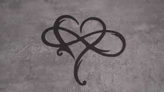 Amazoncom Infinity Heart Metal Wall Decor Unique Infinity Heart Wall Decor Love Sign Plaque Steel Ar