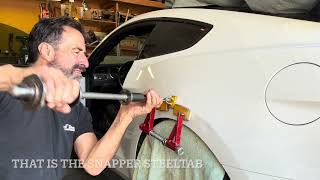 Paintless Dent Repair Training by Sal Contreras. #dentrepair for #mustanggt  left quarter panel