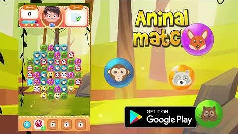 Animal Pets Match-3 Puzzle