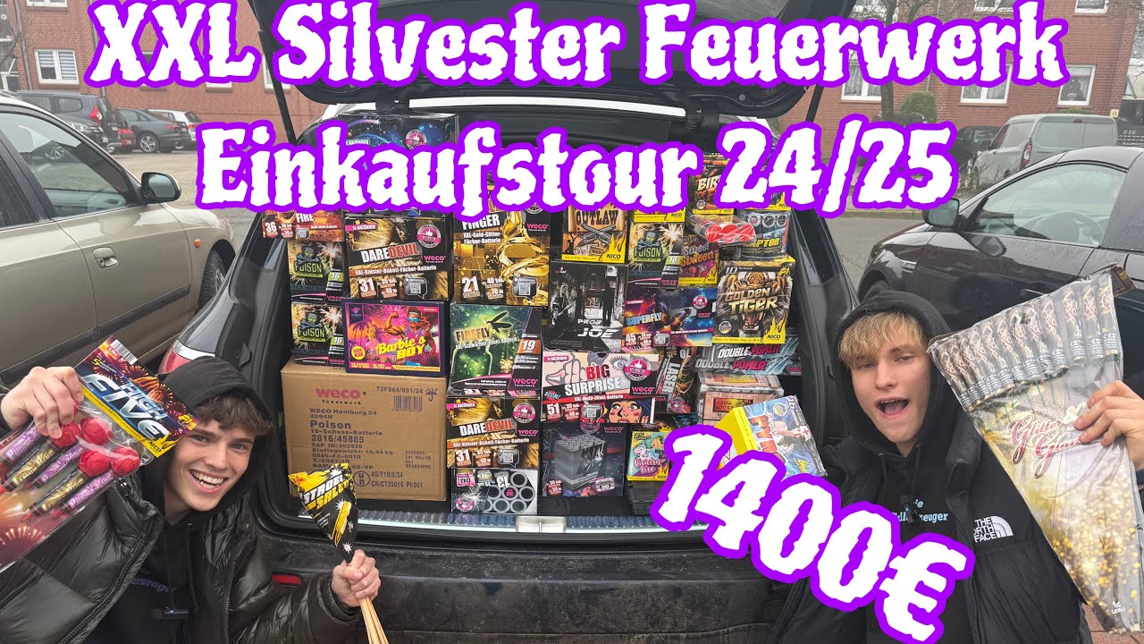 XXL 1400€ Silvester Feuerwerk EINKAUFSTOUR 24/25🔥😍| Die Schallerzeuger