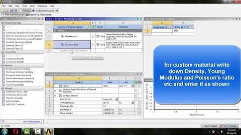 How to change material or use custom material in ANSYS workbench