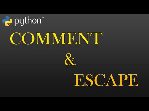 04 - Comment & Escape Sequence | Python Full Course For Beginners