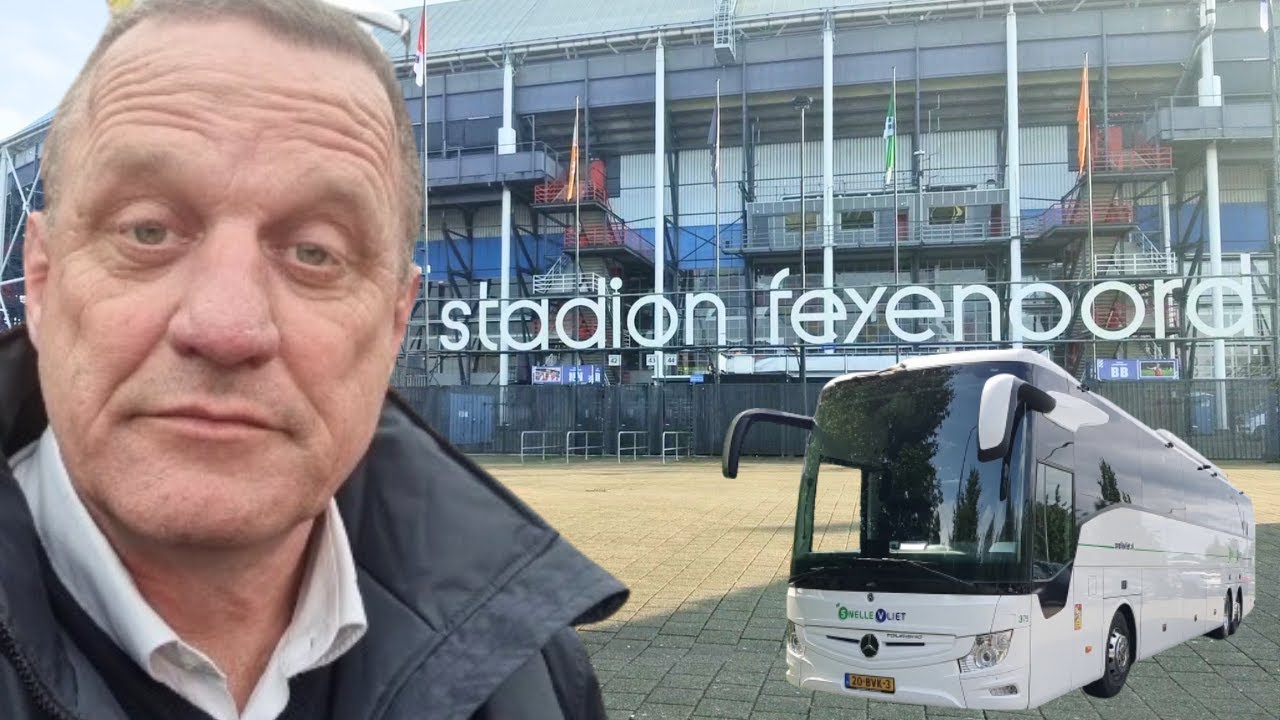 MET DE TOURINGCAR DOOR ROTTERDAM ! EEN CITY VIEW VANAF DE EUROMAST EN  POSEREN BIJ DE KUIP !