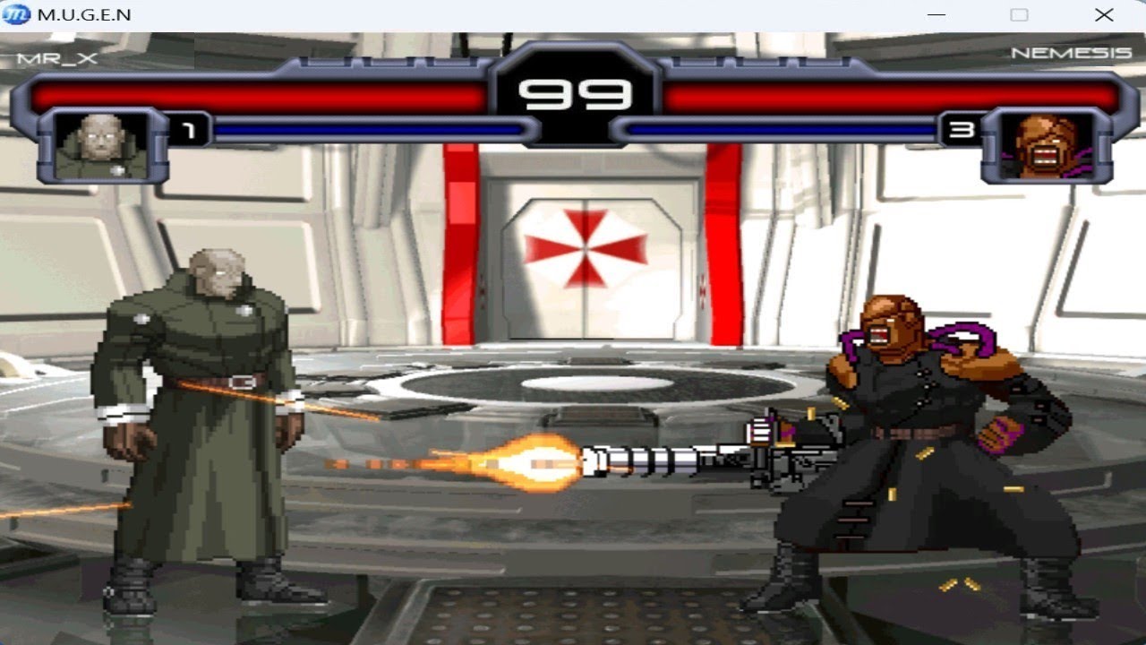 Nemesis vs Mr X SUPER CRAZY FIGHT😈 Resident Evil Bosses Mugen Epic