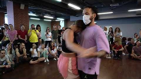 Carlos Oliveira and Anastasia - brazilian zouk demo at RZC 2021