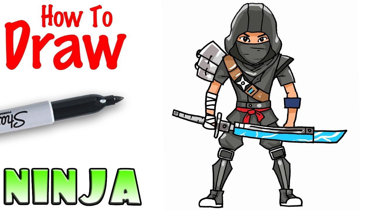 How To Draw The Ninja Fortnite Youtube - h!   ow to draw the ninja fortnite