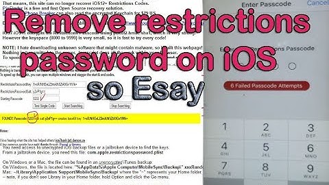Reset / Remove restrictions password on iOS on iPhone and iPad , all iOS Version