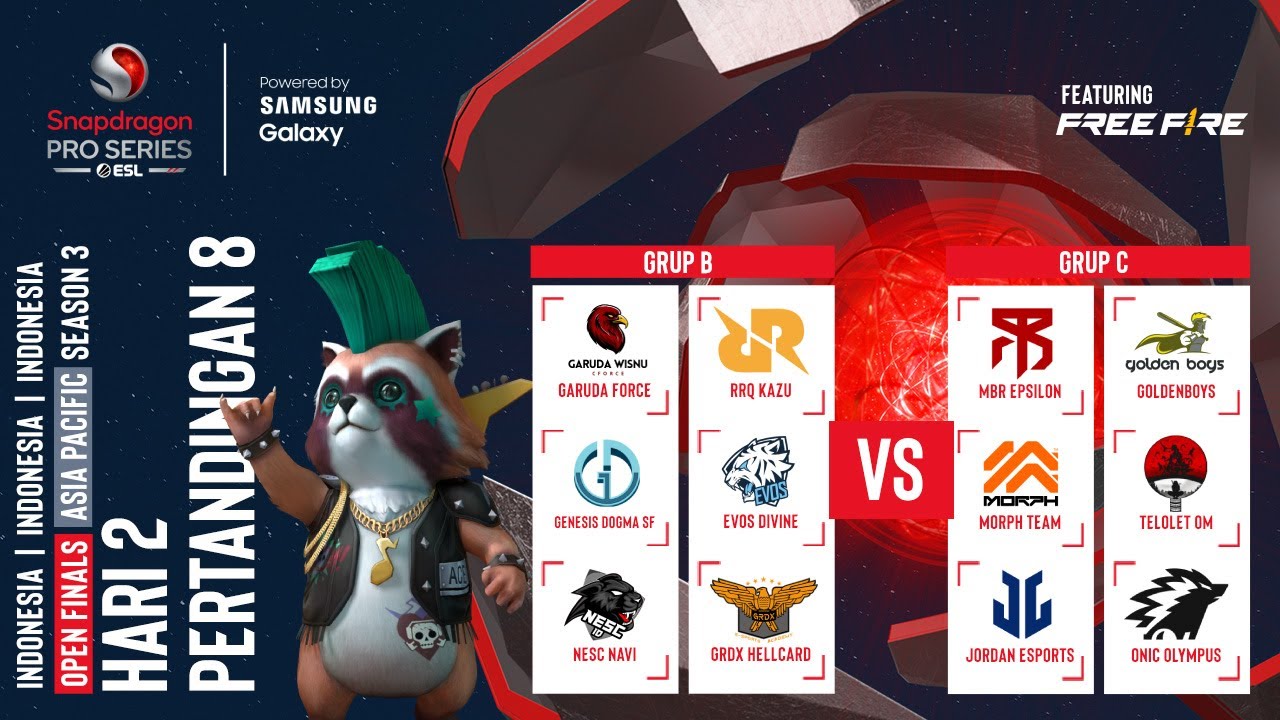 ID Group B vs Group C Free Fire SPS Mobile Open Finals S3 Hari