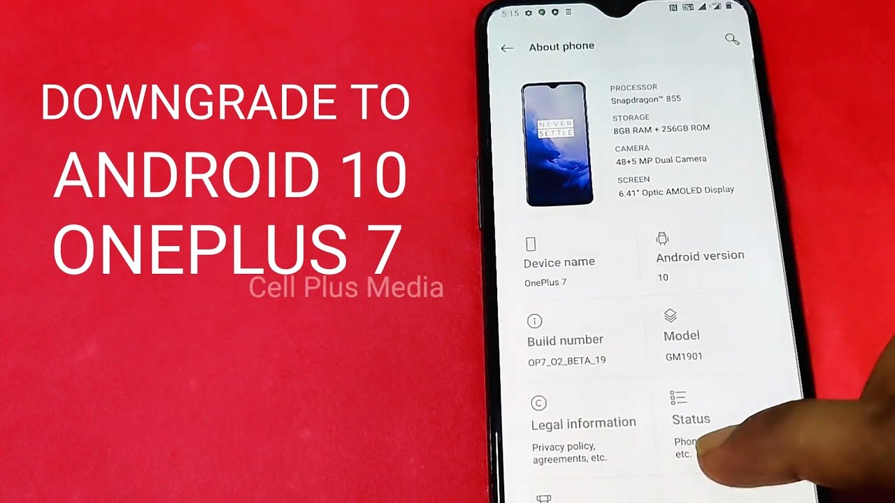 OnePlus 7 Downgrade To Android 10 | How To Roll Back To Android 10 OnePlus 7
