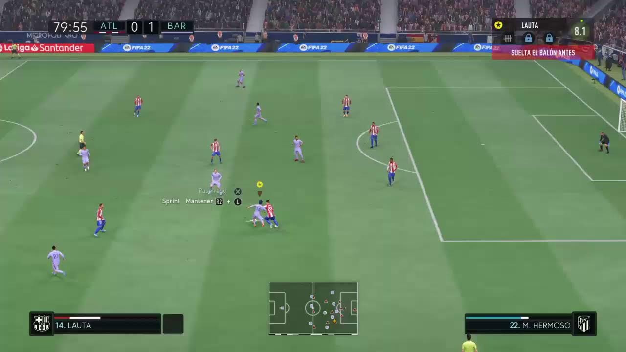 Jugando FIFA 22 (play 4)