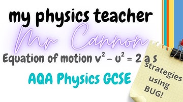 v2 - u2 = 2as Equation Practice Example