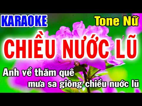 CHIỀU NƯỚC LŨ Karaoke Tone Nữ ► Dũng Trần Karaoke