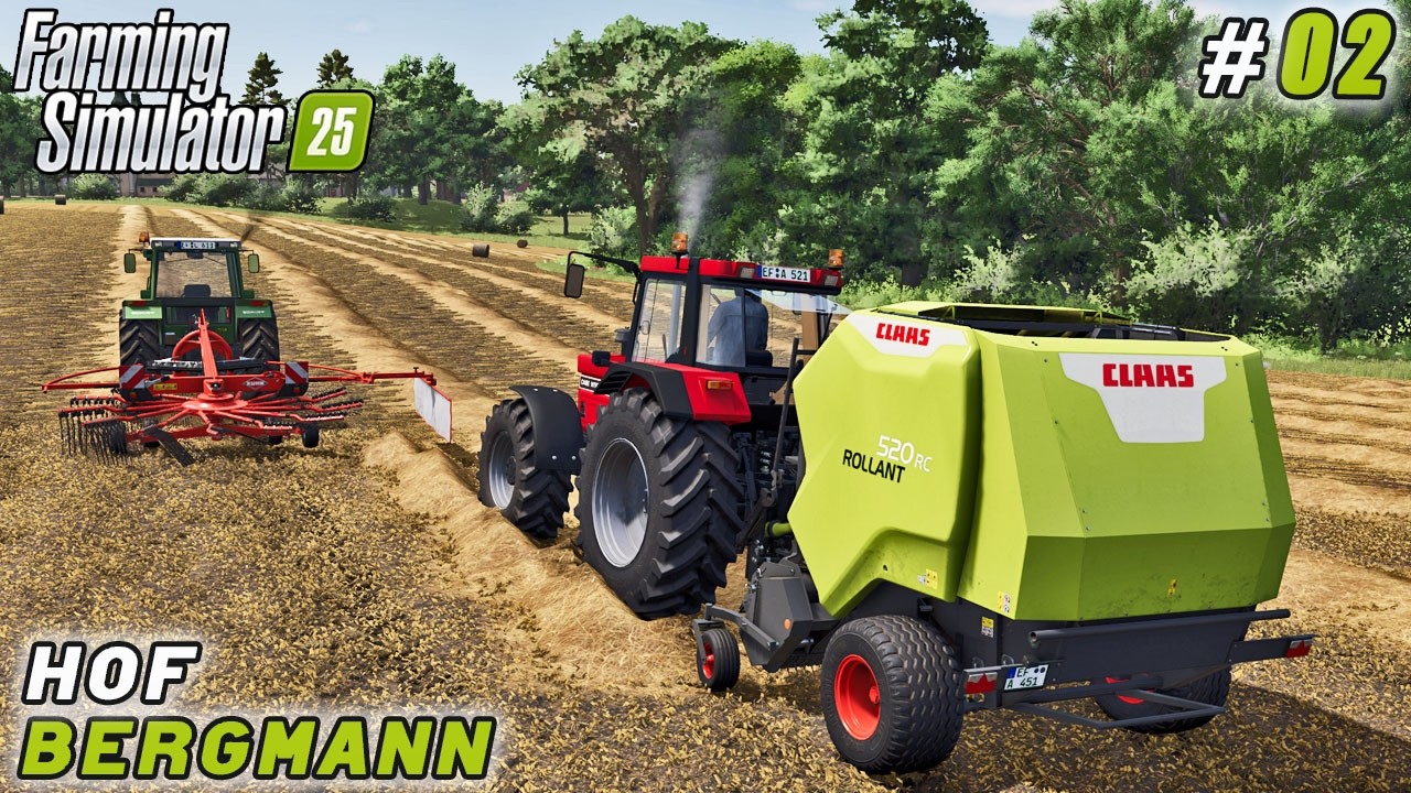 Non-Stop Harvesting: Oats, Wheat Contract, and Straw Bales | FS 25 | Hof Bergmann | Timelapse #02