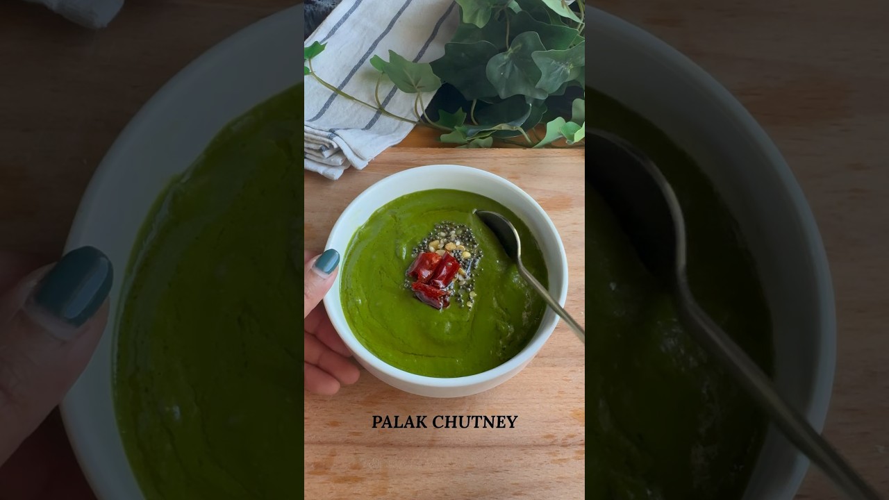 ⁣Palak chutney | spinach dip #palakchutney #palak #spinach #recipevideo #food