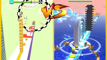 Cube Surfer Vs Spiral Roll : Gameplay Walkthrough - Level 1-9999 Unlock All Level (iOS, Android)