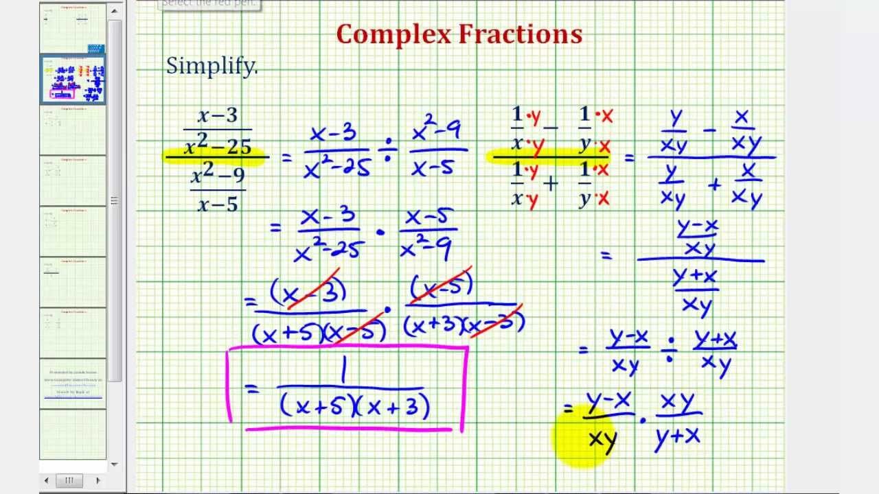 Simplifying Complex Fractions Worksheet Educational Worksheet