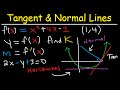 How To Find The Equation of a Horizontal Tangent Line and Normal Line