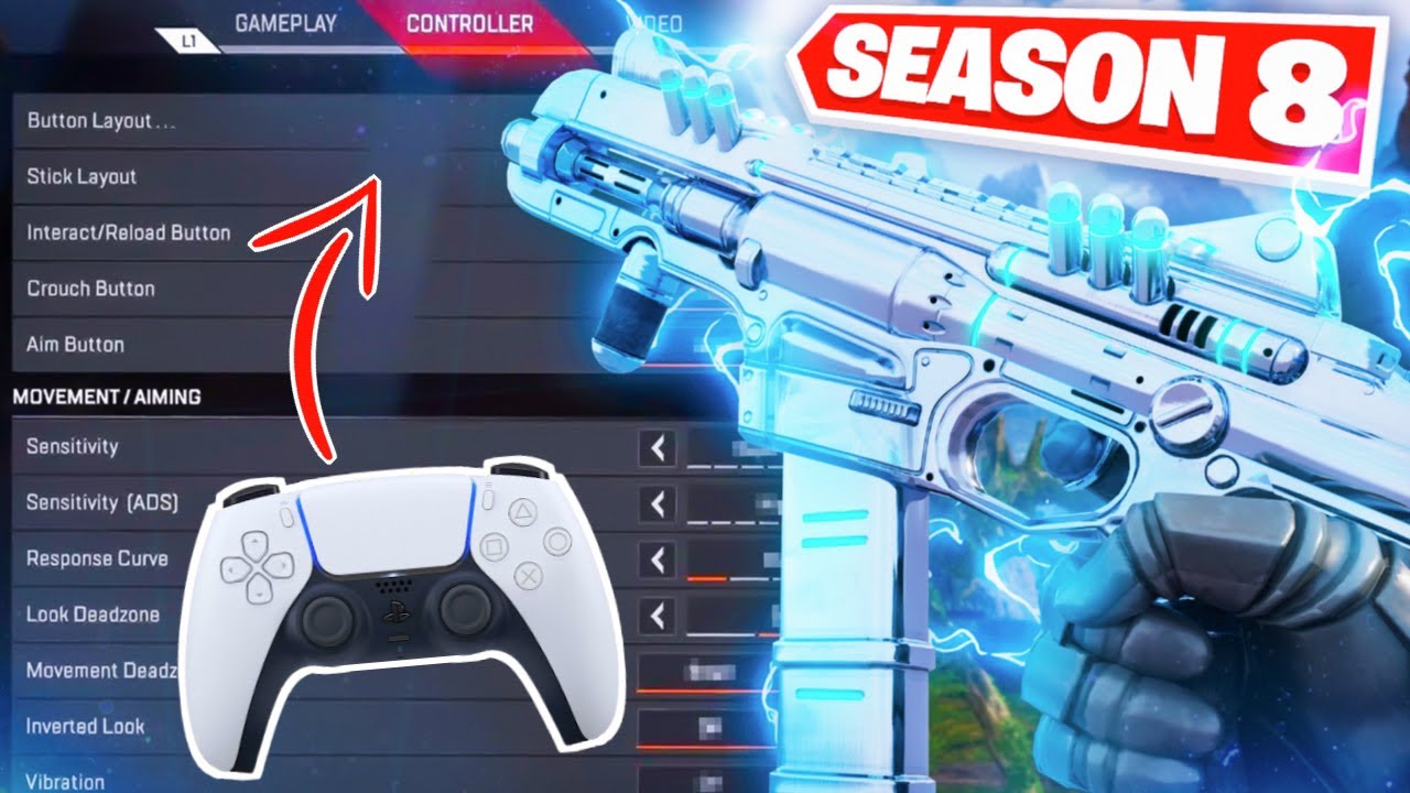 Best Ps4 Ps5 Controller Settings For Season 8 Apex Legends Youtube