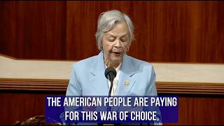 Rep. Bonnie Watson Coleman speaks on the floor imploring her colleagues to end the War in Iran
