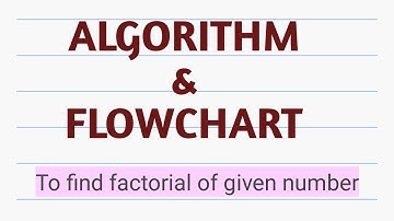 Write an Algorithm to find factorial of given number || Algorithm|| Flowchart ||