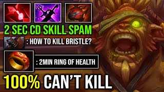 100% CAN'T KILL 2Min Ring of Health 1v5 Solo Mid Bristleback Farming Godlike Vs Hard Counter Dota 2