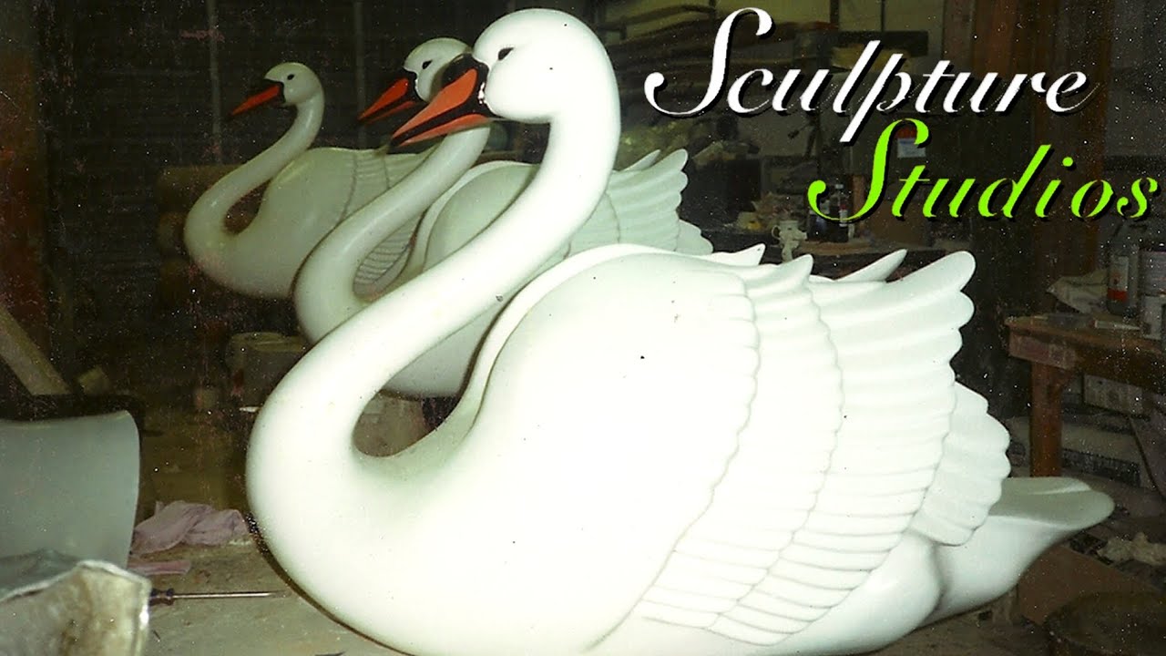 Glass Fibre Swans by Sculpture Studios YouTube