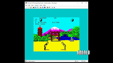 The Way of the Exploding Fist. ZX Spectrum longplay. Player: MNU
