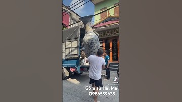 Lộc Bình 1m75 vẽ Tứ Cảnh men rạn cổ.