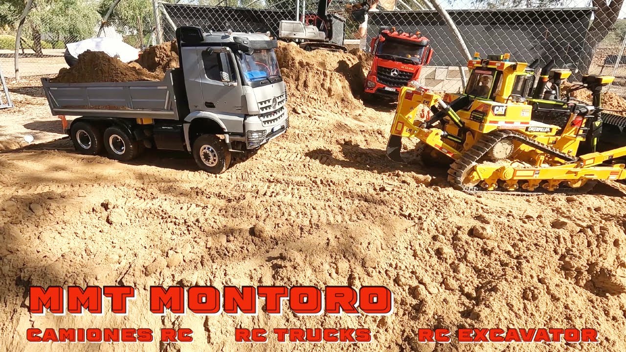 Gran Concentración de camiones rc y Excavadoras radio control en MMT MONTORO.rc trucks,rc excavators