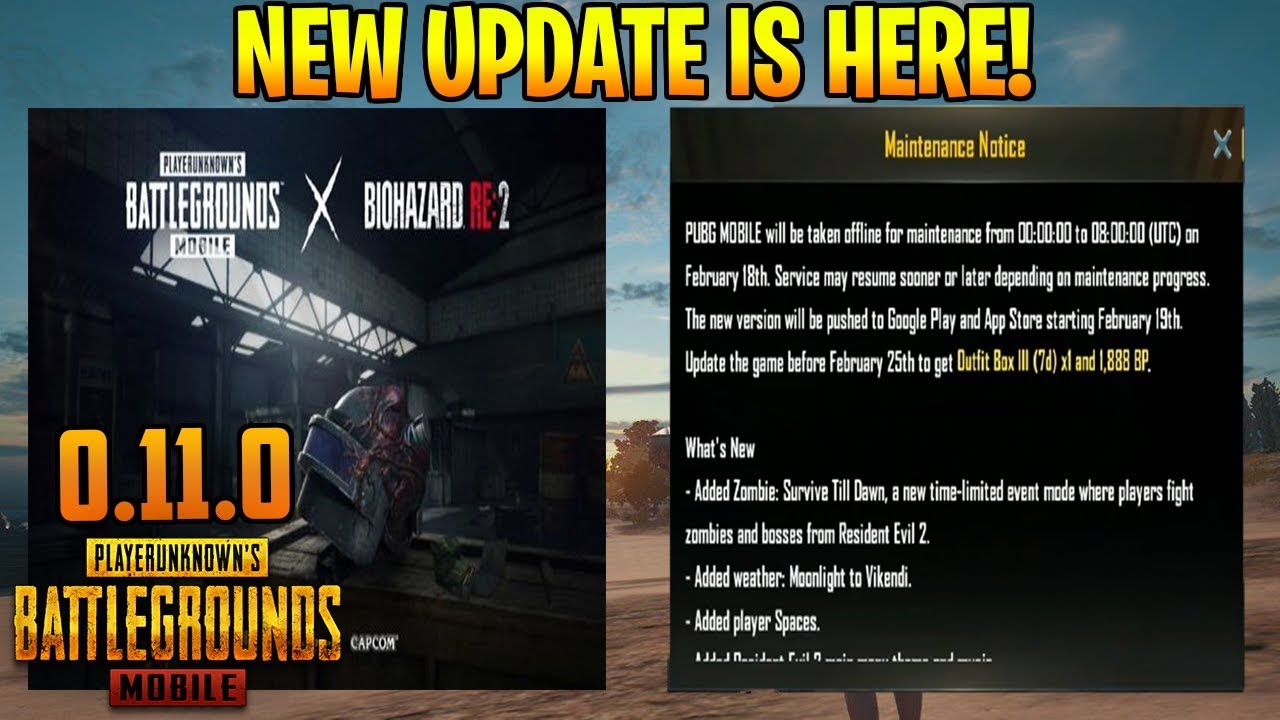 PUBG Mobile New Update 0.11.0 is HERE!! | Resident Evil Zombie Mode! | Release Date! | Whats New?