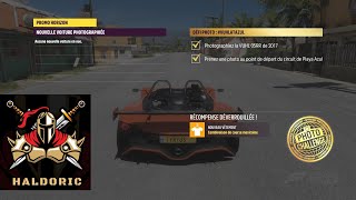 Forza Horizon 5 FH5 Défi photo #VUHLATAZUL. Photographier VUHL 05RR au départ du circuit playa Azul