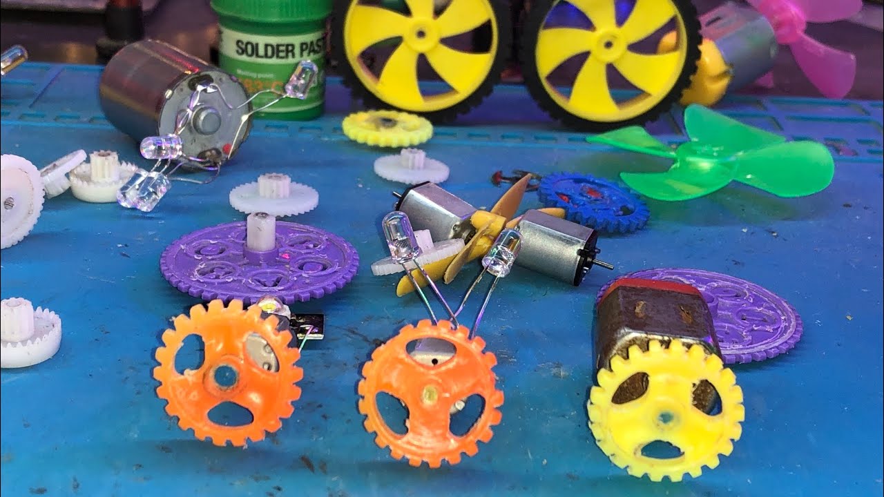  DIY mini motor light making by truck science project | mini ganrater 