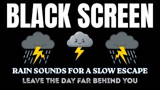 Rain Falling Across the Empty Highway | BLACK SCREEN | Deep Rain Atmosphere
