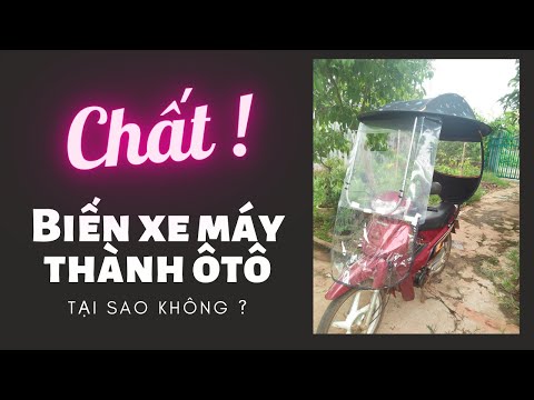 Video Review mái che gắn xe máy loại tốt - Biến xe máy thành... - youtube