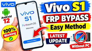 Vivo S1- S1 Pro FRP Bypass ANDROID 12 (Without Pc)- New Method