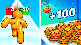 Tall Man Run VS Food Run 🏃‍♂️🍔 All Levels Max Update Walkthrough Mobile NEW Gameplay T4RX
