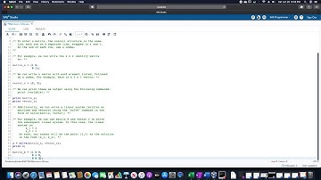 Basic Matrix Functionality in SAS
