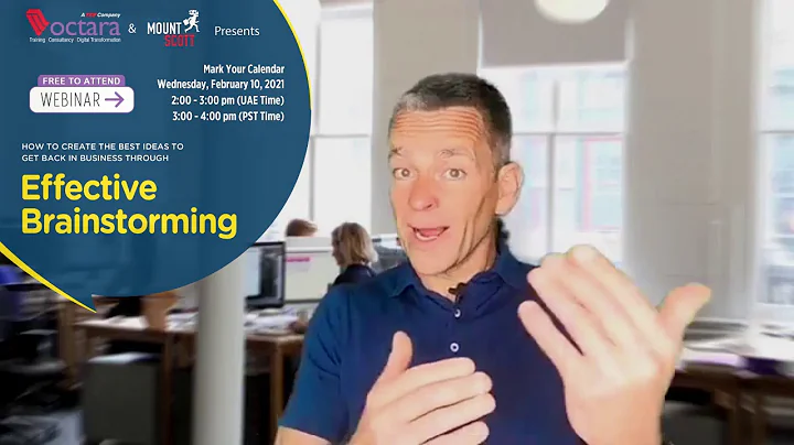 Promo-Message by Dave Nelissen for FREE Webinar on Effective Brainstorming (10-Feb'21)