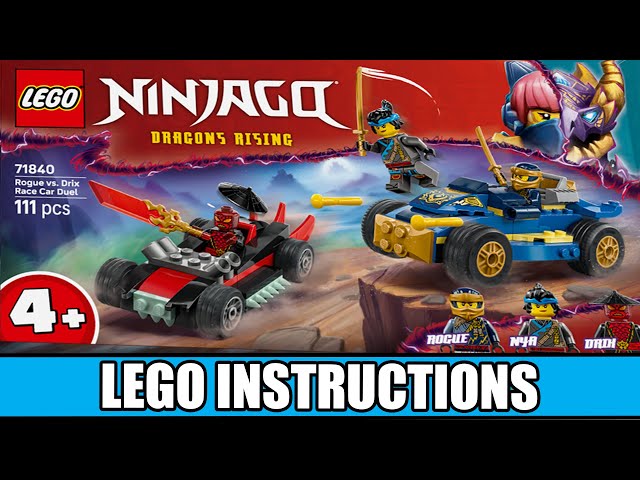 LEGO Instructions - Ninjago - 71840 - Rogue vs. Drix Race Car Duel