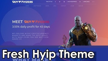 New Hyip Theme For Gold Coder Script.