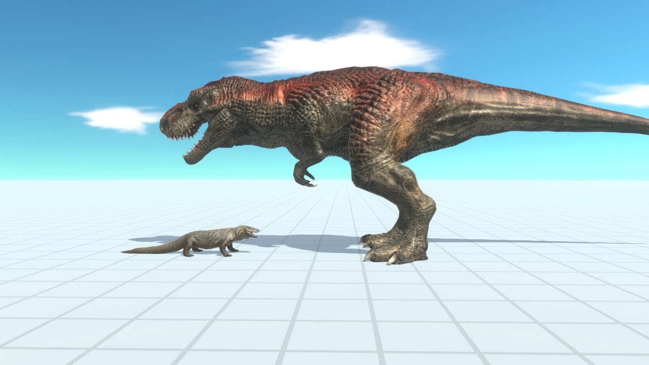 Komodo Dragon Vs T Rex Animal Revolt Battle Simulator Youtube