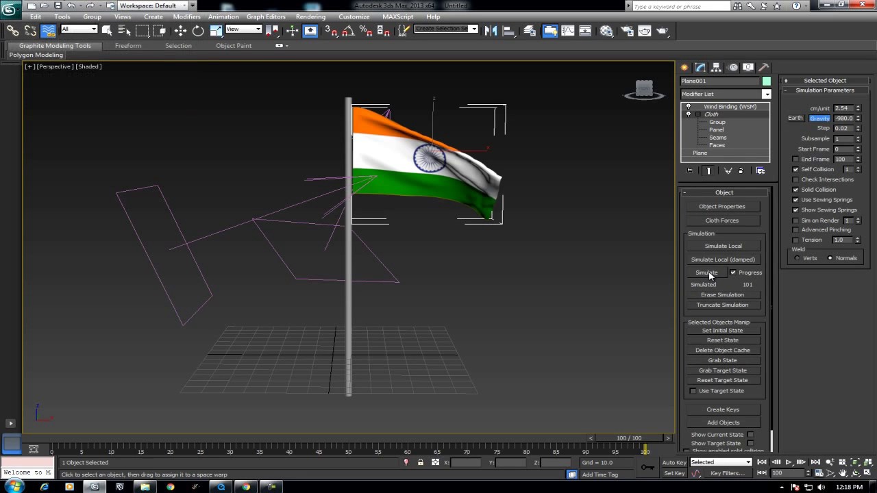 creating an animated flag in 3ds max - YouTube