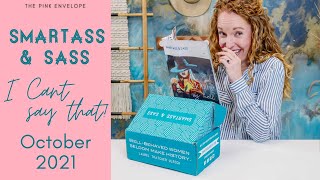 SmartAss and Sass October 2021 - Snark & Sarcasm to Your Door | Profanity & Attitude Included