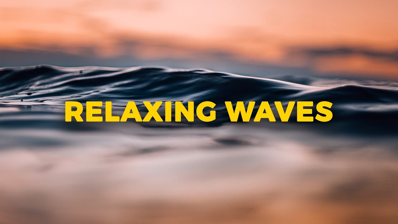 Golden sunset waves - Slow Motion Ocean - Relax