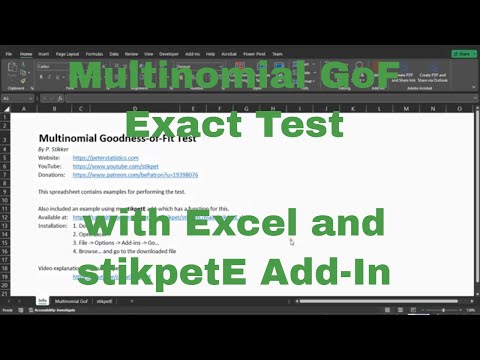 Excel - Exact Multinomial Goodness-of-Fit Test with stikpetE