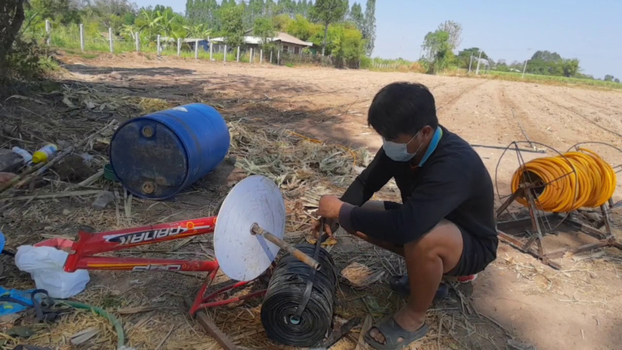 เครื่องม้วนสายน้ำหยดแบบประหยัด ใช้งานได้จริง