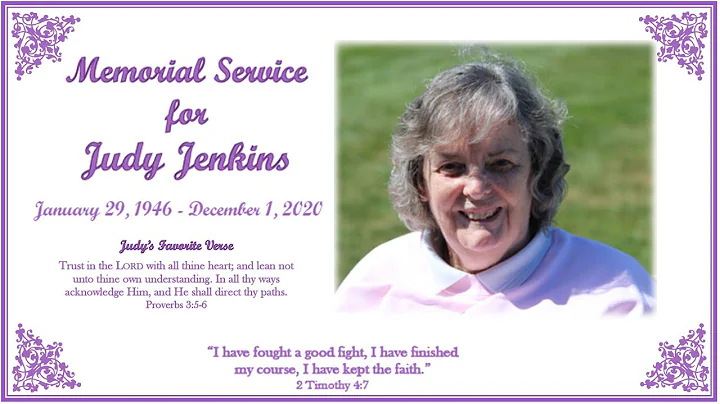 12/7/20- Judy Jenkins Funeral Service