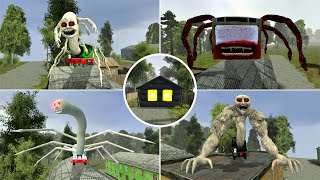 Survive in the woods! THOMAS TRAIN, BUS EATER, HOUSE HEAD CHASE ME