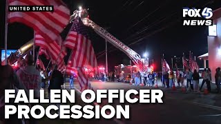 WATCH: Fallen officer procession in York County, PA