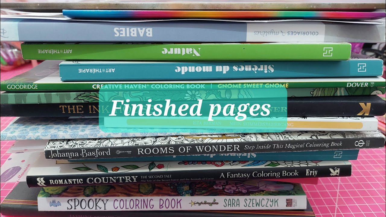 May - October finished colouring book pages (2023)